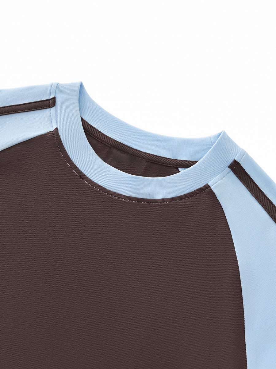 Contrast Stripes Sleeve T-Shirt