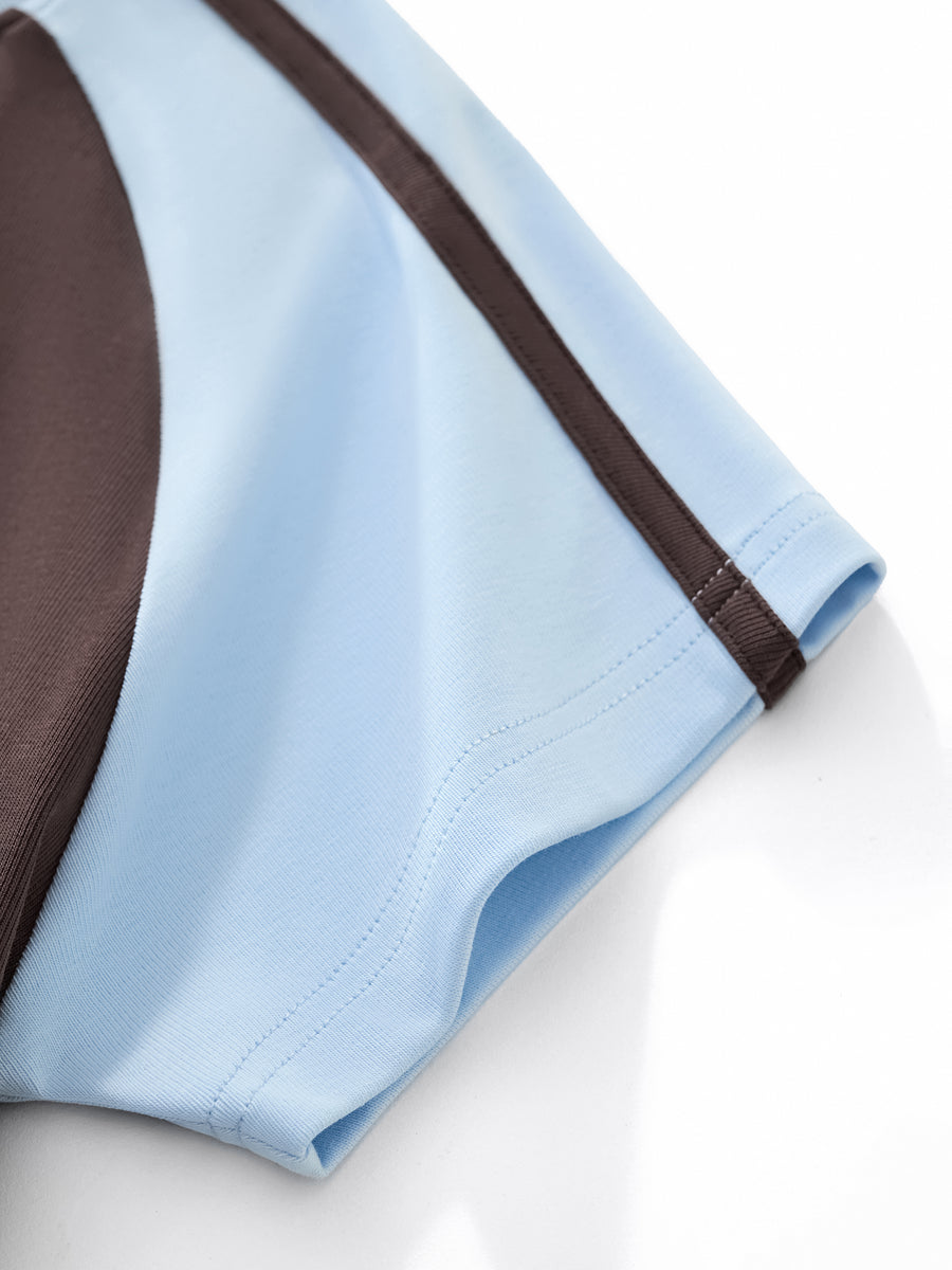 Contrast Stripes Sleeve T-Shirt