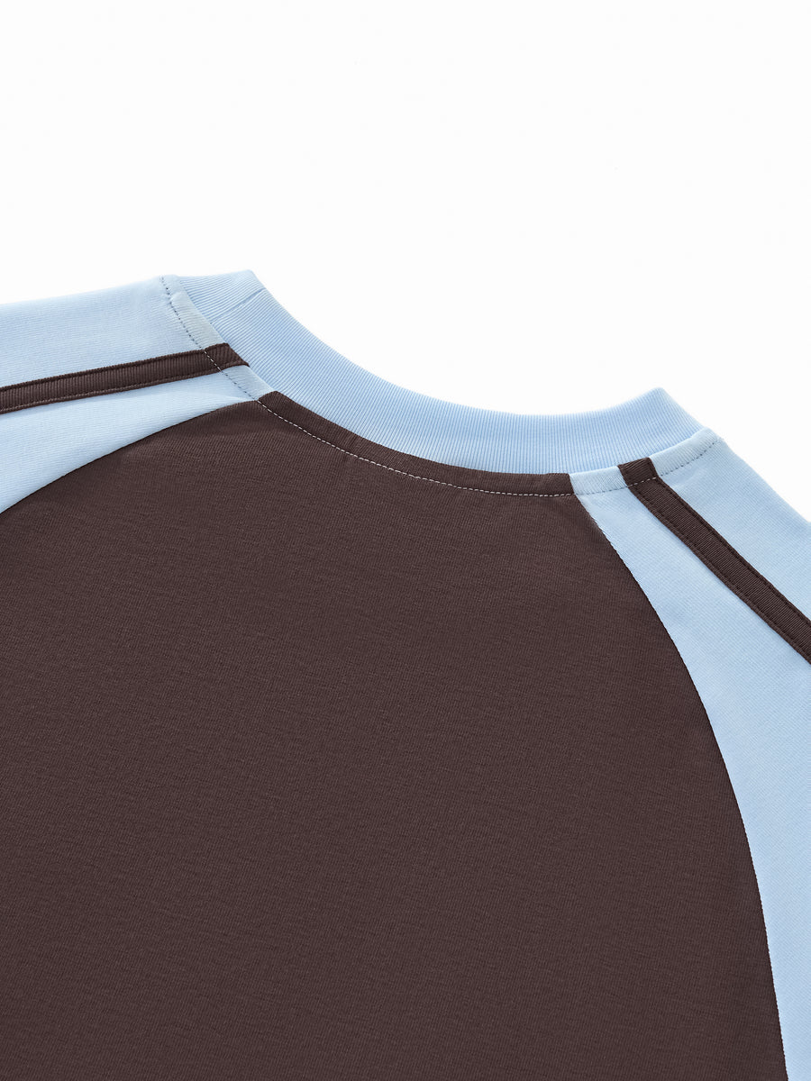 Contrast Stripes Sleeve T-Shirt