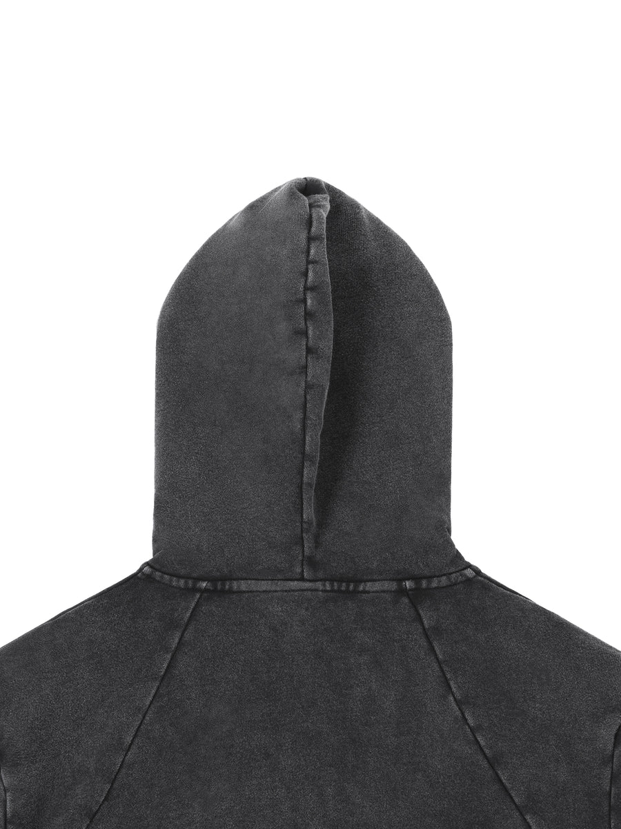 Vintage Washed Raw Edge Hoodie