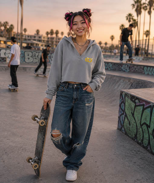 Vintage Washed Raw Edge Hoodie